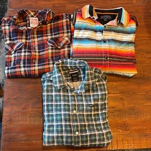 Mens LOT of 3 flannels